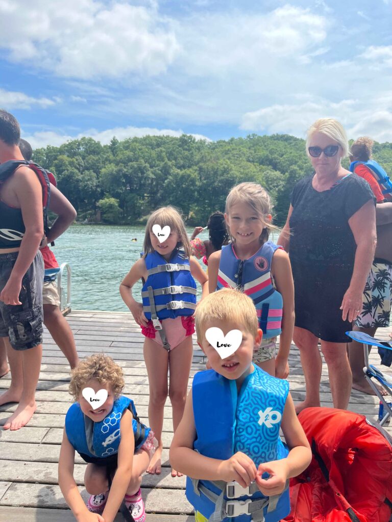 kids having fun at lake with Cindy G